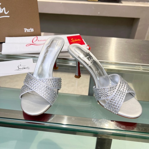 Cheap Christian Louboutin CL Slippers For Women #1221779 Replica Wholesale [$102.00 USD] [ITEM#1221779] on Replica Christian Louboutin CL Slippers