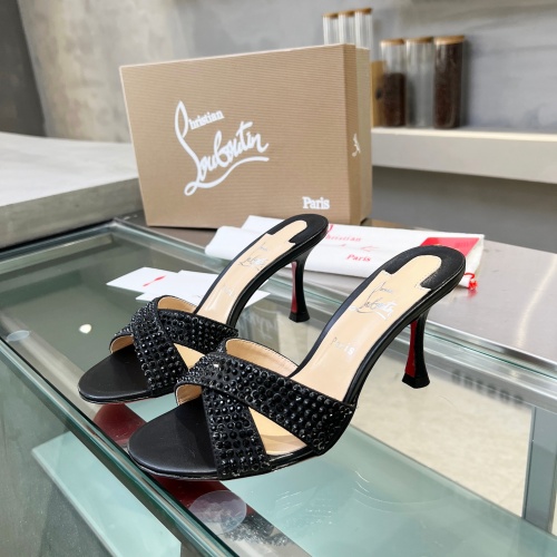 Cheap Christian Louboutin CL Slippers For Women #1221781 Replica Wholesale [$102.00 USD] [ITEM#1221781] on Replica Christian Louboutin CL Slippers