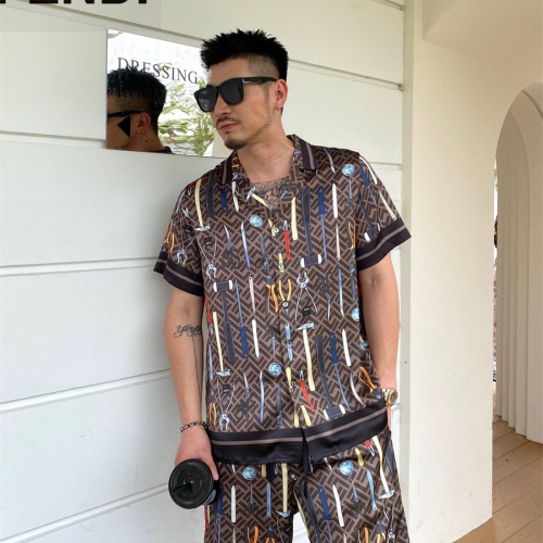 Cheap Fendi Tracksuits Short Sleeved For Men #1221788 Replica Wholesale [$72.00 USD] [ITEM#1221788] on Replica Fendi Tracksuits