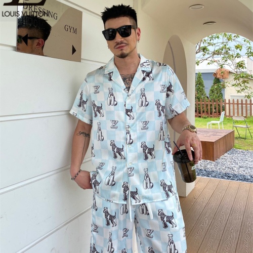 Cheap Louis Vuitton LV Tracksuits Short Sleeved For Men #1221795 Replica Wholesale [$72.00 USD] [ITEM#1221795] on Replica Louis Vuitton LV Tracksuits