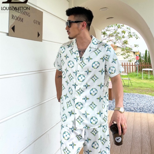 Cheap Louis Vuitton LV Tracksuits Short Sleeved For Men #1221796 Replica Wholesale [$72.00 USD] [ITEM#1221796] on Replica Louis Vuitton LV Tracksuits