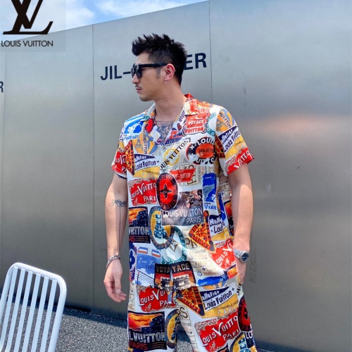 Cheap Louis Vuitton LV Tracksuits Short Sleeved For Men #1222563 Replica Wholesale [$72.00 USD] [ITEM#1222563] on Replica Louis Vuitton LV Tracksuits