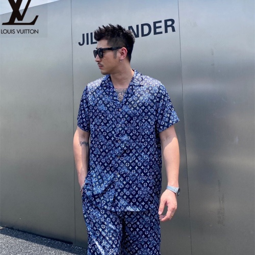 Cheap Louis Vuitton LV Tracksuits Short Sleeved For Men #1222573 Replica Wholesale [$72.00 USD] [ITEM#1222573] on Replica Louis Vuitton LV Tracksuits