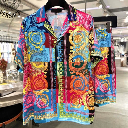 Cheap Versace Tracksuits Short Sleeved For Men #1222581 Replica Wholesale [$72.00 USD] [ITEM#1222581] on Replica Versace Tracksuits