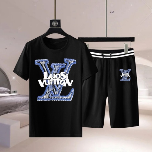 Cheap Louis Vuitton LV Tracksuits Short Sleeved For Men #1222588 Replica Wholesale [$68.00 USD] [ITEM#1222588] on Replica Louis Vuitton LV Tracksuits