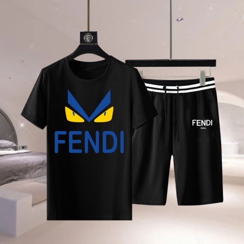 Cheap Fendi Tracksuits Short Sleeved For Men #1222617 Replica Wholesale [$68.00 USD] [ITEM#1222617] on Replica Fendi Tracksuits