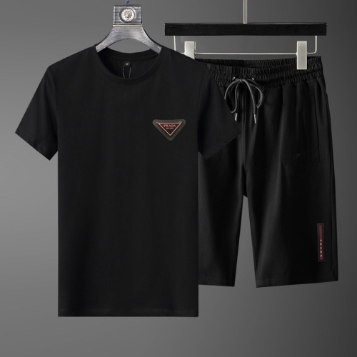 Cheap Prada Tracksuits Short Sleeved For Men #1222858 Replica Wholesale [$52.00 USD] [ITEM#1222858] on Replica Prada Tracksuits