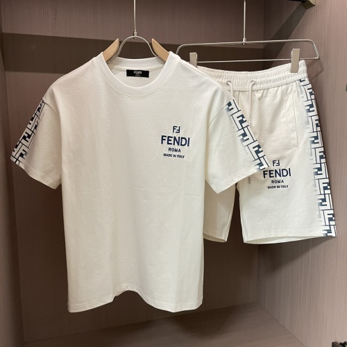 Cheap Fendi Tracksuits Short Sleeved For Men #1222895 Replica Wholesale [$80.00 USD] [ITEM#1222895] on Replica Fendi Tracksuits