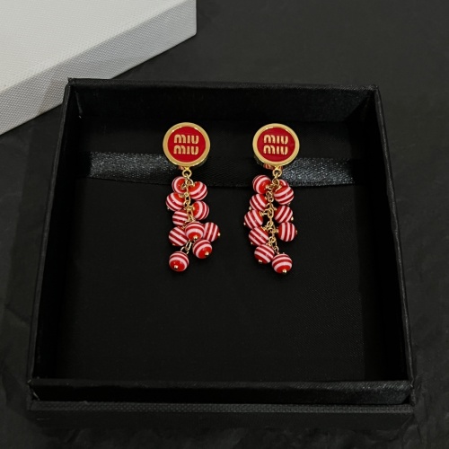 Cheap MIU MIU Earrings For Women #1224052 Replica Wholesale [$38.00 USD] [ITEM#1224052] on Replica MIU MIU Earrings