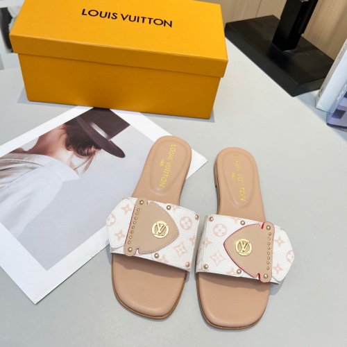 Cheap Louis Vuitton Slippers For Women #1224722 Replica Wholesale [$80.00 USD] [ITEM#1224722] on Replica Louis Vuitton Slippers