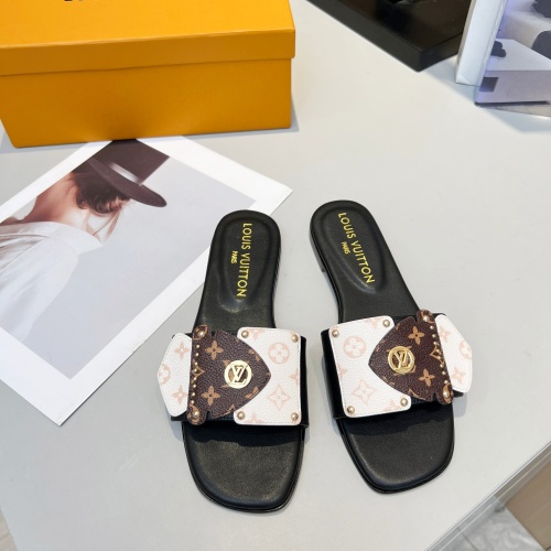 Cheap Louis Vuitton Slippers For Women #1224723 Replica Wholesale [$80.00 USD] [ITEM#1224723] on Replica Louis Vuitton Slippers