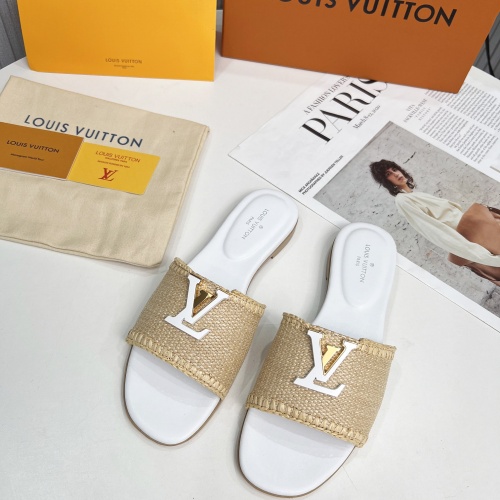 Cheap Louis Vuitton Slippers For Women #1224739 Replica Wholesale [$88.00 USD] [ITEM#1224739] on Replica Louis Vuitton Slippers