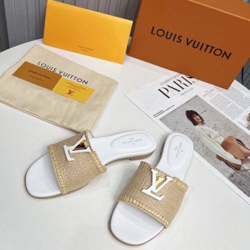 Cheap Louis Vuitton Slippers For Women #1224739 Replica Wholesale [$88.00 USD] [ITEM#1224739] on Replica Louis Vuitton Slippers