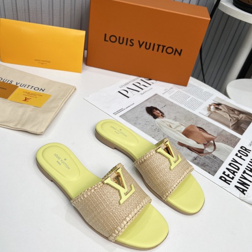 Cheap Louis Vuitton Slippers For Women #1224740 Replica Wholesale [$88.00 USD] [ITEM#1224740] on Replica Louis Vuitton Slippers