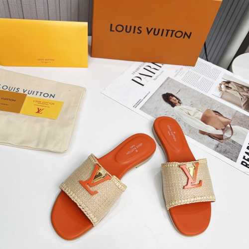 Cheap Louis Vuitton Slippers For Women #1224742 Replica Wholesale [$88.00 USD] [ITEM#1224742] on Replica Louis Vuitton Slippers