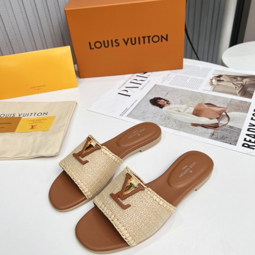 Cheap Louis Vuitton Slippers For Women #1224743 Replica Wholesale [$88.00 USD] [ITEM#1224743] on Replica Louis Vuitton Slippers