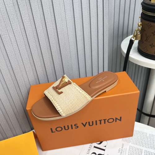 Cheap Louis Vuitton Slippers For Women #1224743 Replica Wholesale [$88.00 USD] [ITEM#1224743] on Replica Louis Vuitton Slippers