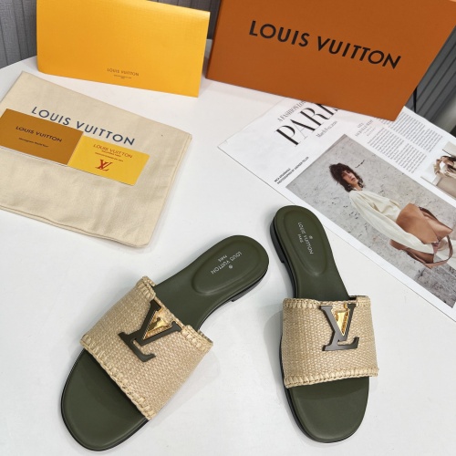 Cheap Louis Vuitton Slippers For Women #1224744 Replica Wholesale [$88.00 USD] [ITEM#1224744] on Replica Louis Vuitton Slippers