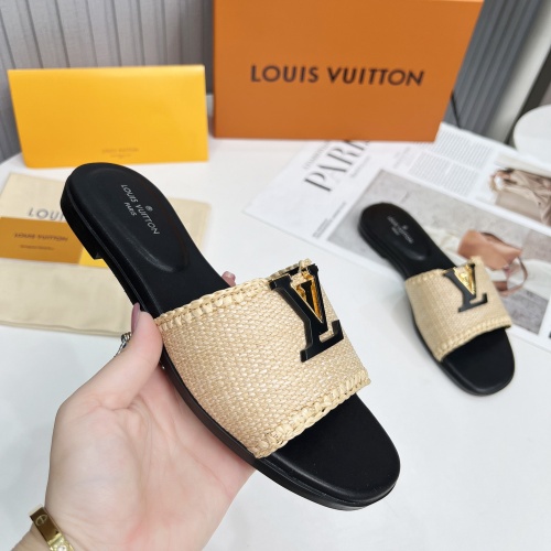 Cheap Louis Vuitton Slippers For Women #1224745 Replica Wholesale [$88.00 USD] [ITEM#1224745] on Replica Louis Vuitton Slippers