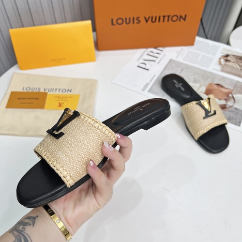 Cheap Louis Vuitton Slippers For Women #1224745 Replica Wholesale [$88.00 USD] [ITEM#1224745] on Replica Louis Vuitton Slippers