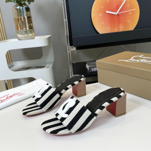 Cheap Christian Louboutin CL Slippers For Women #1224936 Replica Wholesale [$76.00 USD] [ITEM#1224936] on Replica Christian Louboutin CL Slippers