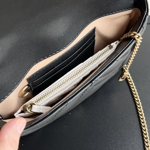 Cheap Gucci GG Marmont Super Mini Bag Black Chevron Leather For Women #1225001 Replica Wholesale [$80.00 USD] [ITEM#1225001] on Replica Gucci AAA Quality Messenger Bags