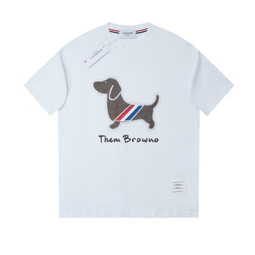 Cheap Thom Browne TB T-Shirts Short Sleeved For Men #1225343 Replica Wholesale [$72.00 USD] [ITEM#1225343] on Replica Thom Browne TB T-Shirts