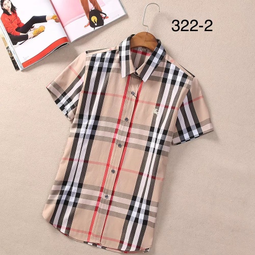 Cheap Burberry Shirts Short Sleeved For Women #1225349 Replica Wholesale [$36.00 USD] [ITEM#1225349] on Replica Burberry Shirts