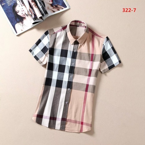 Cheap Burberry Shirts Short Sleeved For Women #1225353 Replica Wholesale [$36.00 USD] [ITEM#1225353] on Replica Burberry Shirts