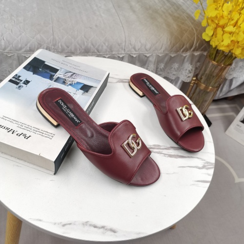 Cheap Dolce &amp; Gabbana D&amp;G Slippers For Women #1225359 Replica Wholesale [$122.00 USD] [ITEM#1225359] on Replica Dolce &amp; Gabbana D&amp;G Slippers