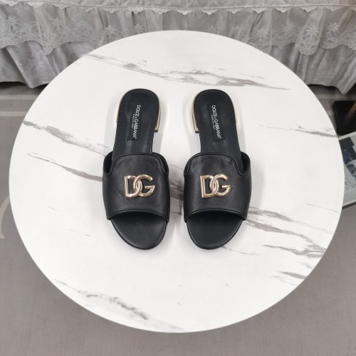 Cheap Dolce &amp; Gabbana D&amp;G Slippers For Women #1225361 Replica Wholesale [$122.00 USD] [ITEM#1225361] on Replica Dolce &amp; Gabbana D&amp;G Slippers