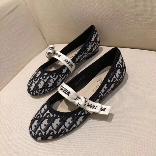 Cheap Christian Dior Flat Shoes For Women #1225392 Replica Wholesale [$85.00 USD] [ITEM#1225392] on Replica Christian Dior Flat Shoes