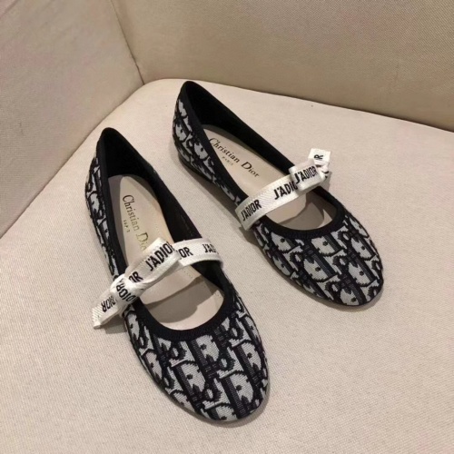 Cheap Christian Dior Flat Shoes For Women #1225392 Replica Wholesale [$85.00 USD] [ITEM#1225392] on Replica Christian Dior Flat Shoes