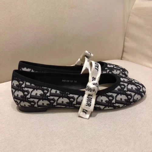 Cheap Christian Dior Flat Shoes For Women #1225392 Replica Wholesale [$85.00 USD] [ITEM#1225392] on Replica Christian Dior Flat Shoes