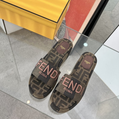 Cheap Fendi Slippers For Women #1225499 Replica Wholesale [$85.00 USD] [ITEM#1225499] on Replica Fendi Slippers