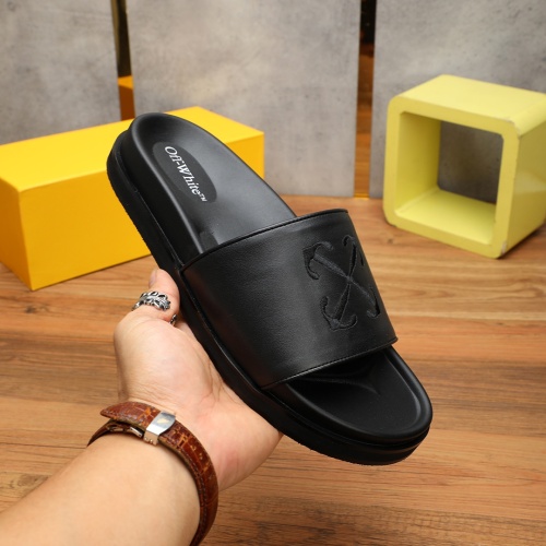 Cheap Off-White Slippers For Men #1225620 Replica Wholesale [$56.00 USD] [ITEM#1225620] on Replica Off-White Slippers