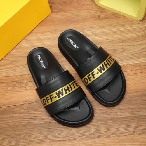 Cheap Off-White Slippers For Men #1225621 Replica Wholesale [$56.00 USD] [ITEM#1225621] on Replica Off-White Slippers