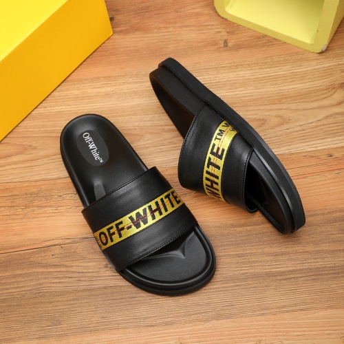 Cheap Off-White Slippers For Men #1225621 Replica Wholesale [$56.00 USD] [ITEM#1225621] on Replica Off-White Slippers