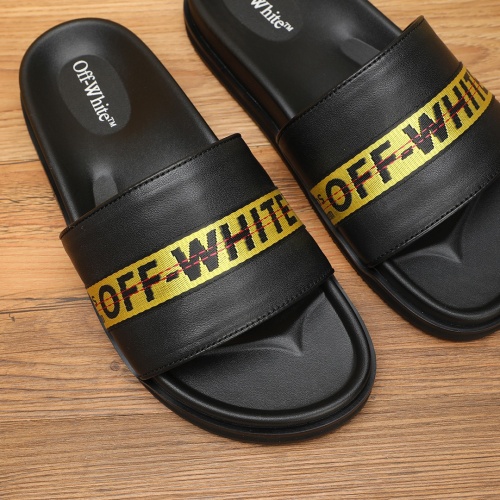 Cheap Off-White Slippers For Men #1225621 Replica Wholesale [$56.00 USD] [ITEM#1225621] on Replica Off-White Slippers