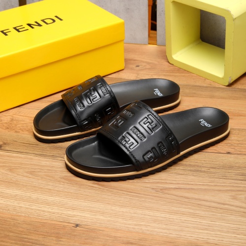 Cheap Fendi Slippers For Men #1225624 Replica Wholesale [$56.00 USD] [ITEM#1225624] on Replica Fendi Slippers