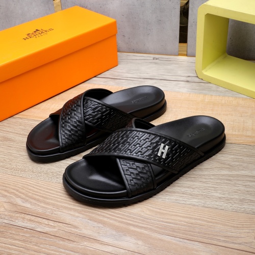 Cheap Hermes Slippers For Men #1225629 Replica Wholesale [$56.00 USD] [ITEM#1225629] on Replica Hermes Slippers