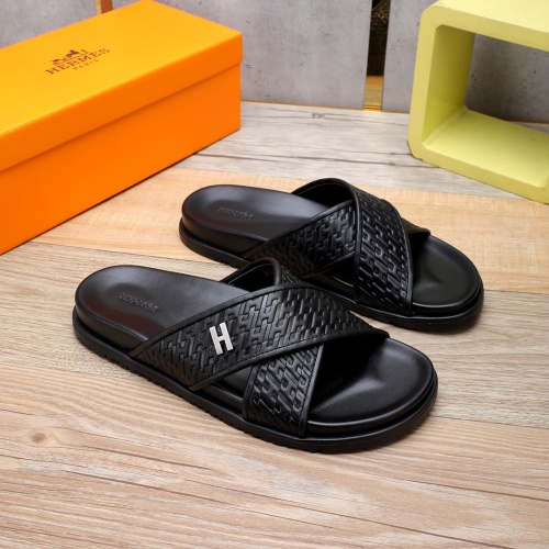 Cheap Hermes Slippers For Men #1225629 Replica Wholesale [$56.00 USD] [ITEM#1225629] on Replica Hermes Slippers