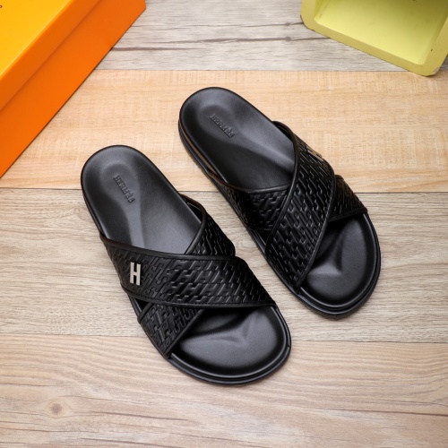 Cheap Hermes Slippers For Men #1225629 Replica Wholesale [$56.00 USD] [ITEM#1225629] on Replica Hermes Slippers