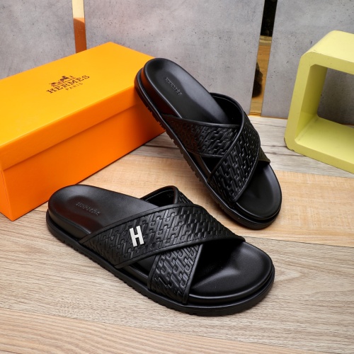 Cheap Hermes Slippers For Men #1225629 Replica Wholesale [$56.00 USD] [ITEM#1225629] on Replica Hermes Slippers