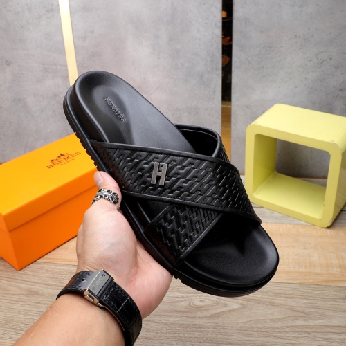 Cheap Hermes Slippers For Men #1225629 Replica Wholesale [$56.00 USD] [ITEM#1225629] on Replica Hermes Slippers