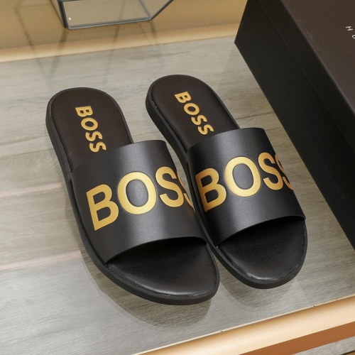 Cheap Boss Slippers For Men #1225689 Replica Wholesale [$64.00 USD] [ITEM#1225689] on Replica Boss Slippers