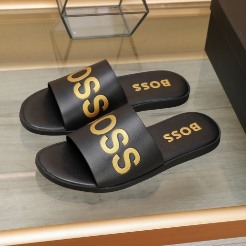 Cheap Boss Slippers For Men #1225689 Replica Wholesale [$64.00 USD] [ITEM#1225689] on Replica Boss Slippers