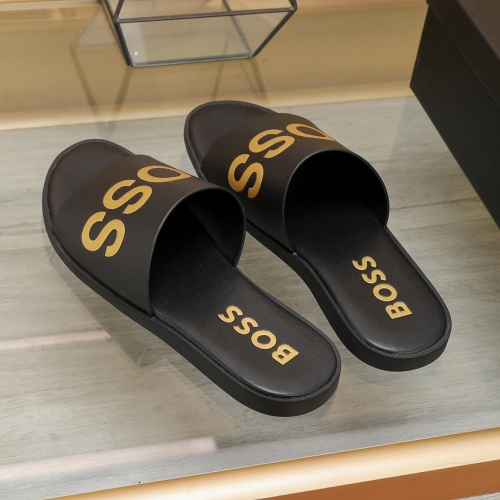 Cheap Boss Slippers For Men #1225689 Replica Wholesale [$64.00 USD] [ITEM#1225689] on Replica Boss Slippers