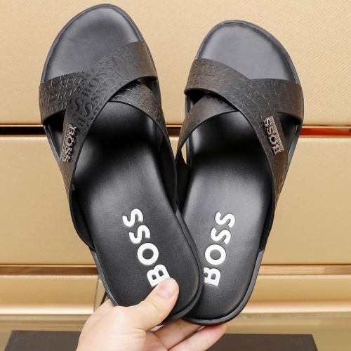 Cheap Boss Slippers For Men #1225692 Replica Wholesale [$64.00 USD] [ITEM#1225692] on Replica Boss Slippers