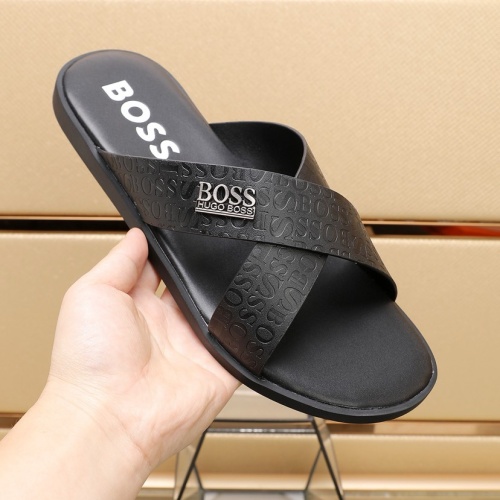 Cheap Boss Slippers For Men #1225692 Replica Wholesale [$64.00 USD] [ITEM#1225692] on Replica Boss Slippers